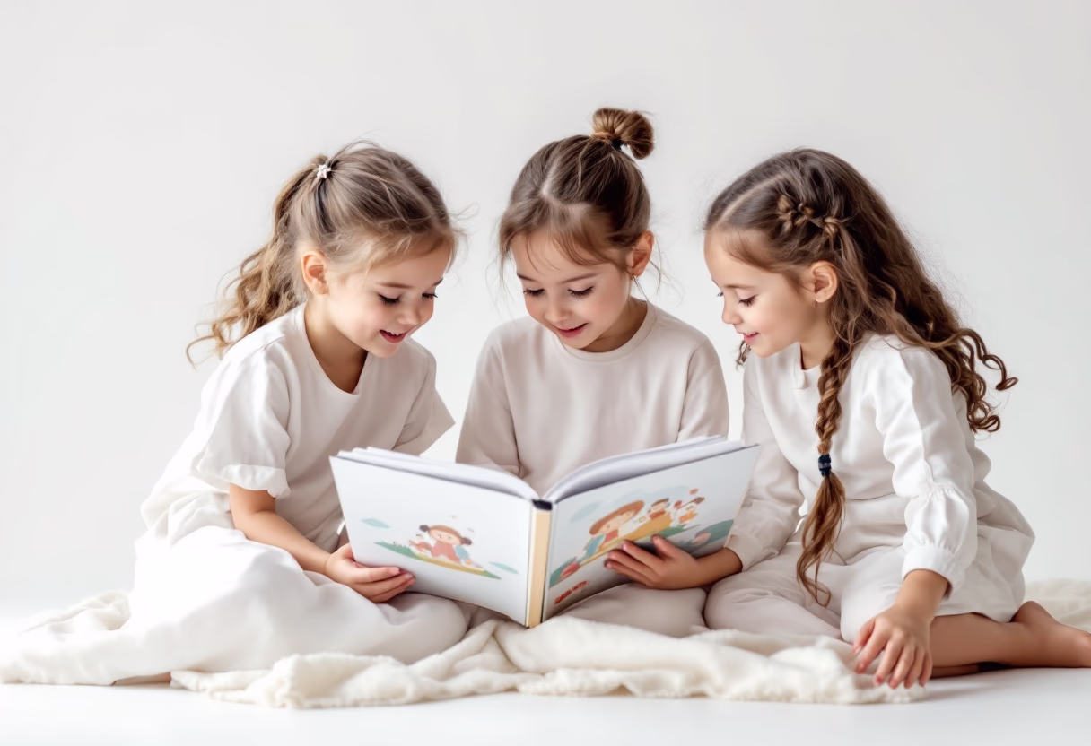 image of children reading together