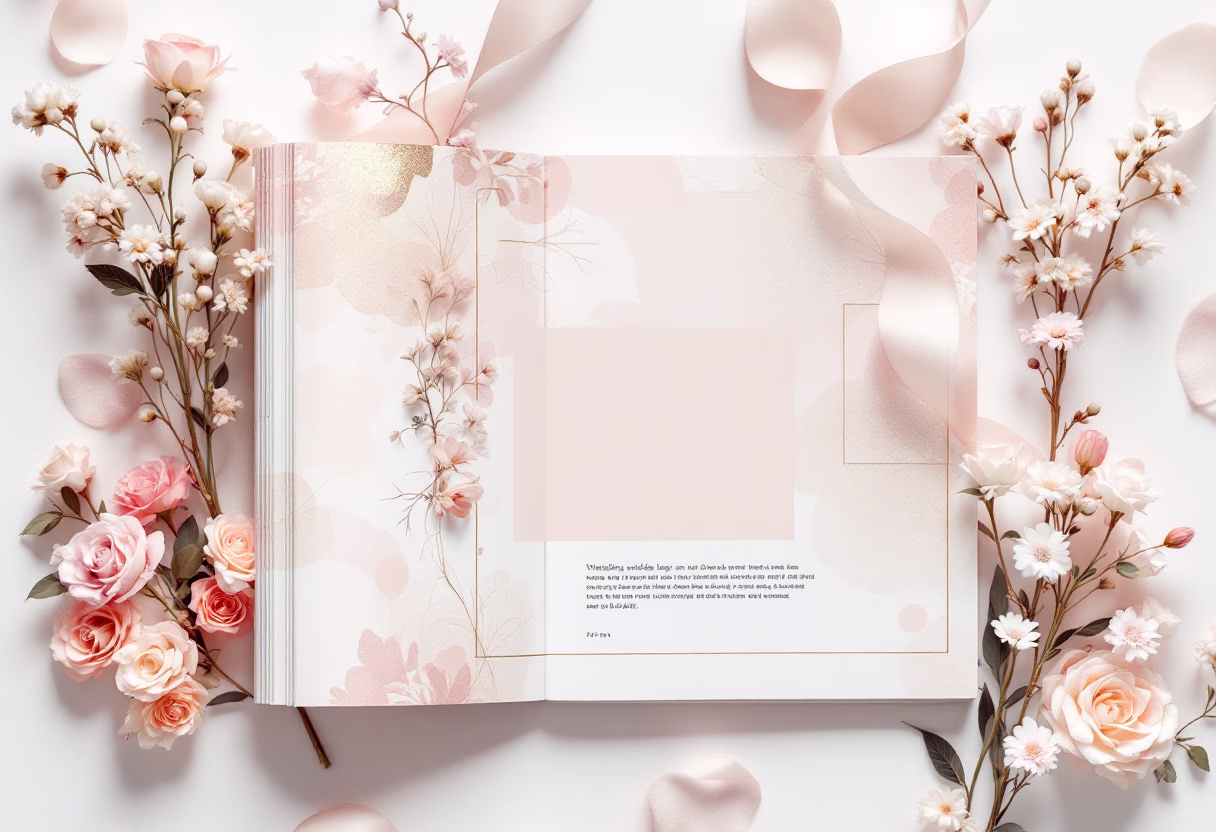 image of past wedding planning project on a brochure