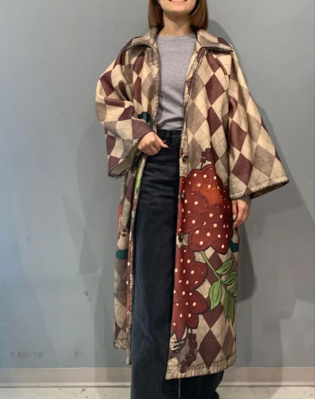 Manteau imprimé Oversize 95% POLYESTER 5% elasthanne
Taille unique 