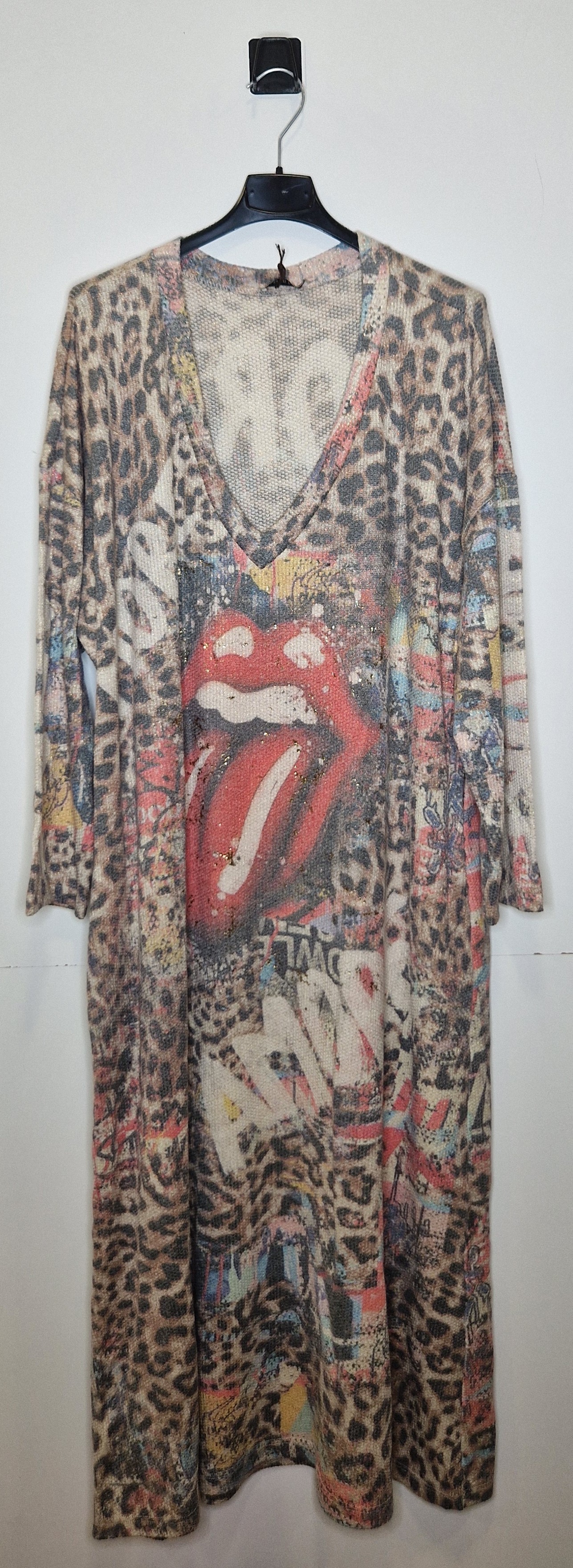 robe longue avec imprimé divers taille unique jusqu'au 48