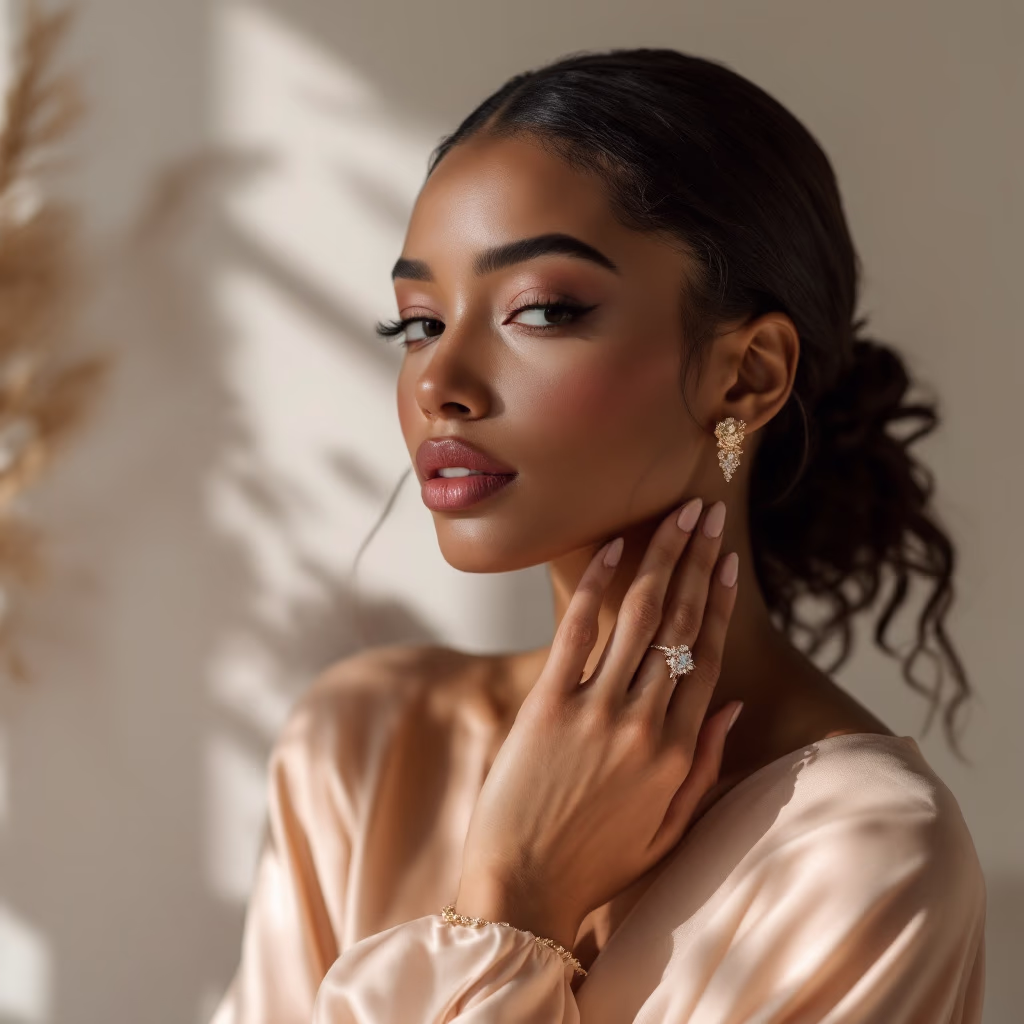[headshot] image of customer (for a jewelry store)