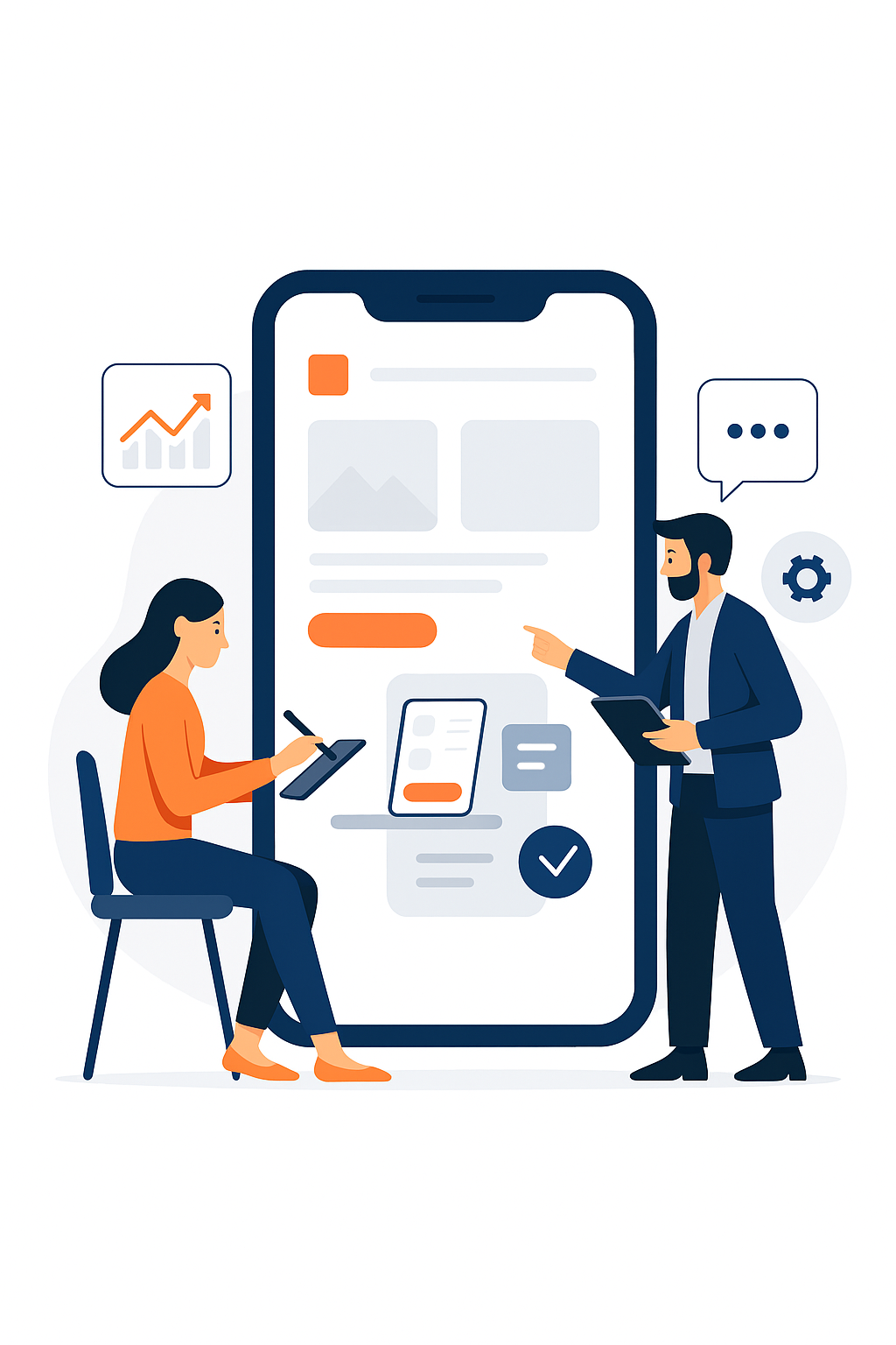 image of game development process (for a mobile gaming) - collaborative team meeting