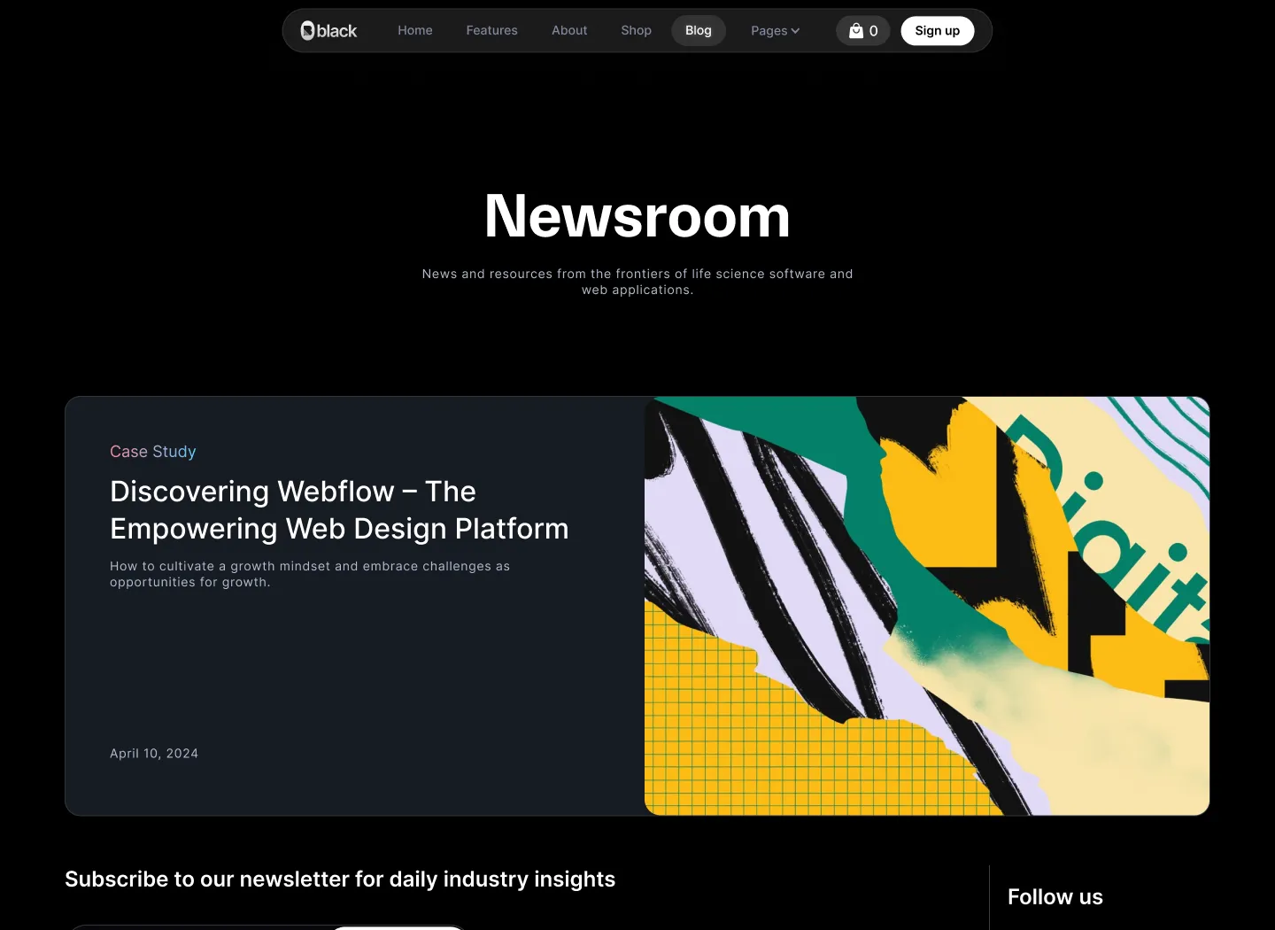 App Webflow Template -
Black Zero - Created by Wedoflow.com and Azwedo.com