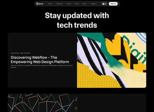 App Webflow Template -
Black Zero - Created by Wedoflow.com and Azwedo.com