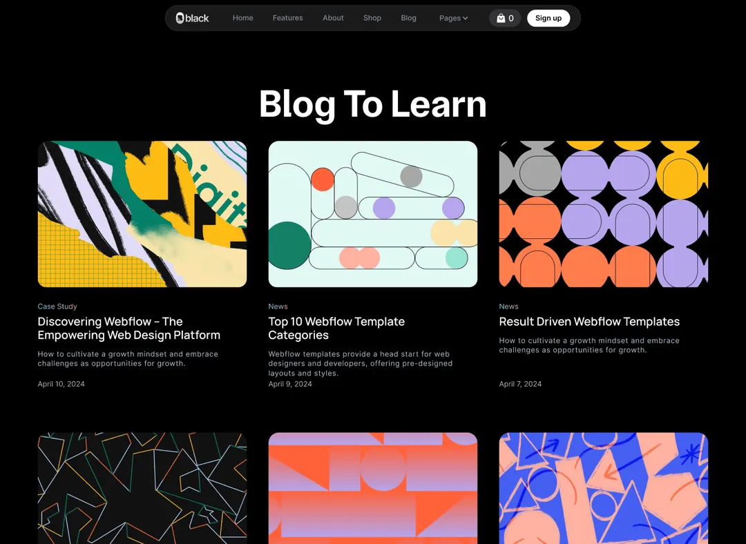 App Webflow Template -
Black Zero - Created by Wedoflow.com and Azwedo.com