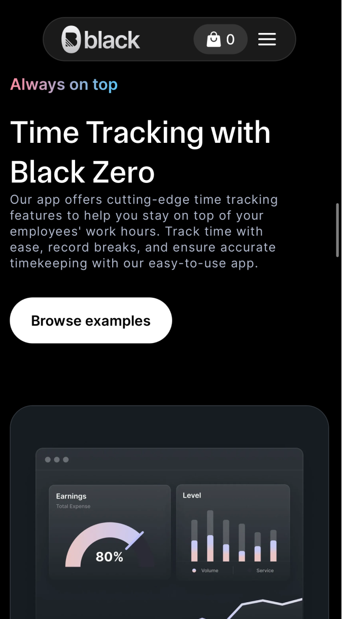 App Webflow Template -
Black Zero - Created by Wedoflow.com and Azwedo.com