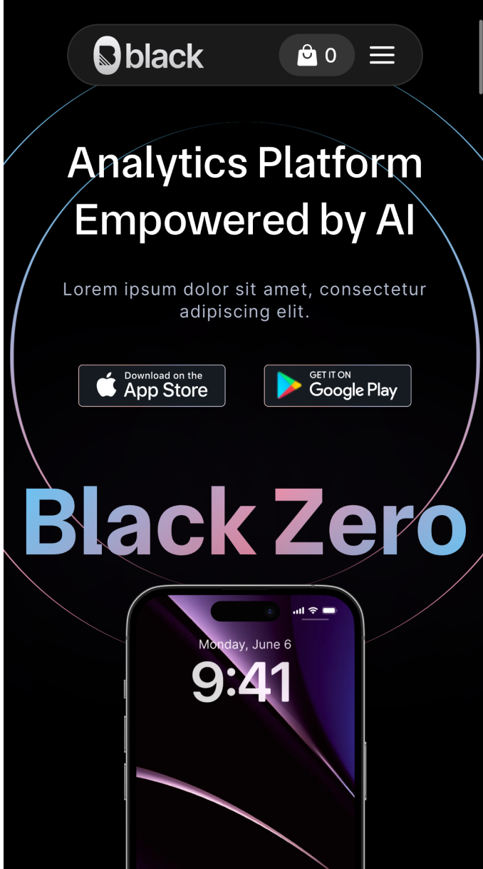 App Webflow Template -
Black Zero - Created by Wedoflow.com and Azwedo.com