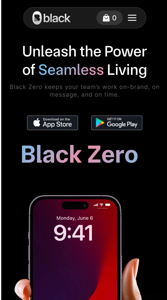 App Webflow Template -
Black Zero - Created by Wedoflow.com and Azwedo.com