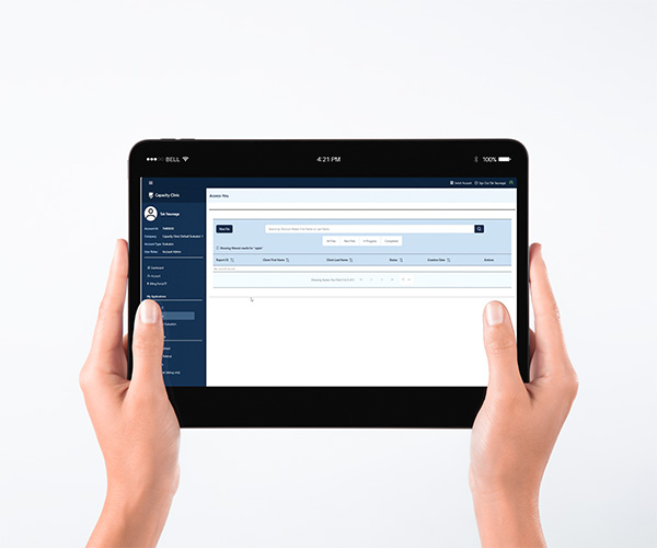 Ipad mockup of Assess-You
