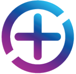 Circular blue and purple gradient icon with a plus sign in the center.
