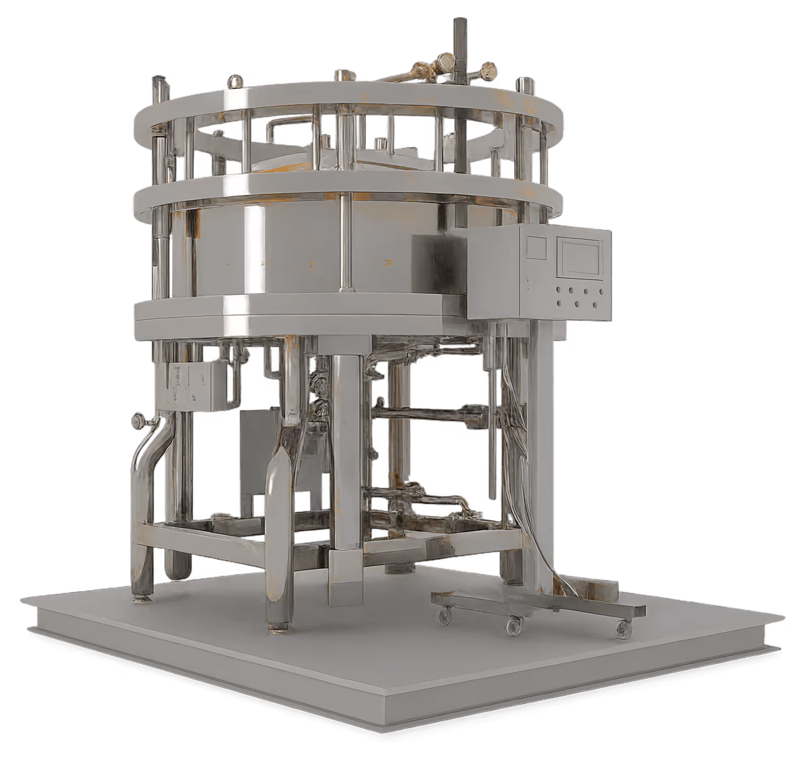 Mann Welding steel industrial  chromatography column 3D model. 