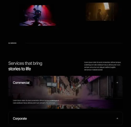Cinemaflow - Home V2 Page - Ultimate Video Agency Webflow Template