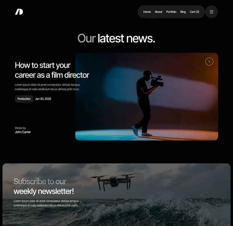 Cinemaflow - Blog V2 Page - Ultimate Video Agency Webflow Template