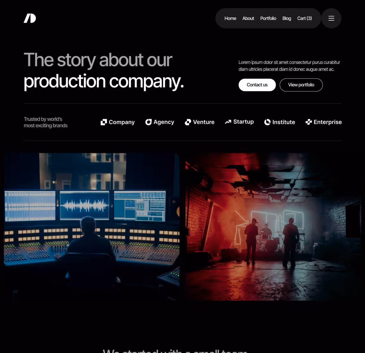 Cinemaflow - About Page - Ultimate Video Agency Webflow Template