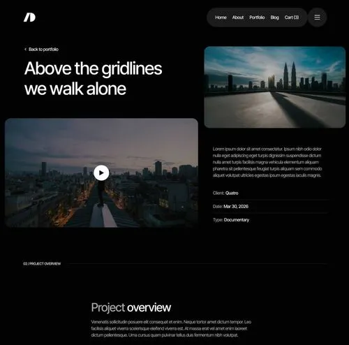 Cinemaflow - Portfolio Single Page - Ultimate Video Agency Webflow Template