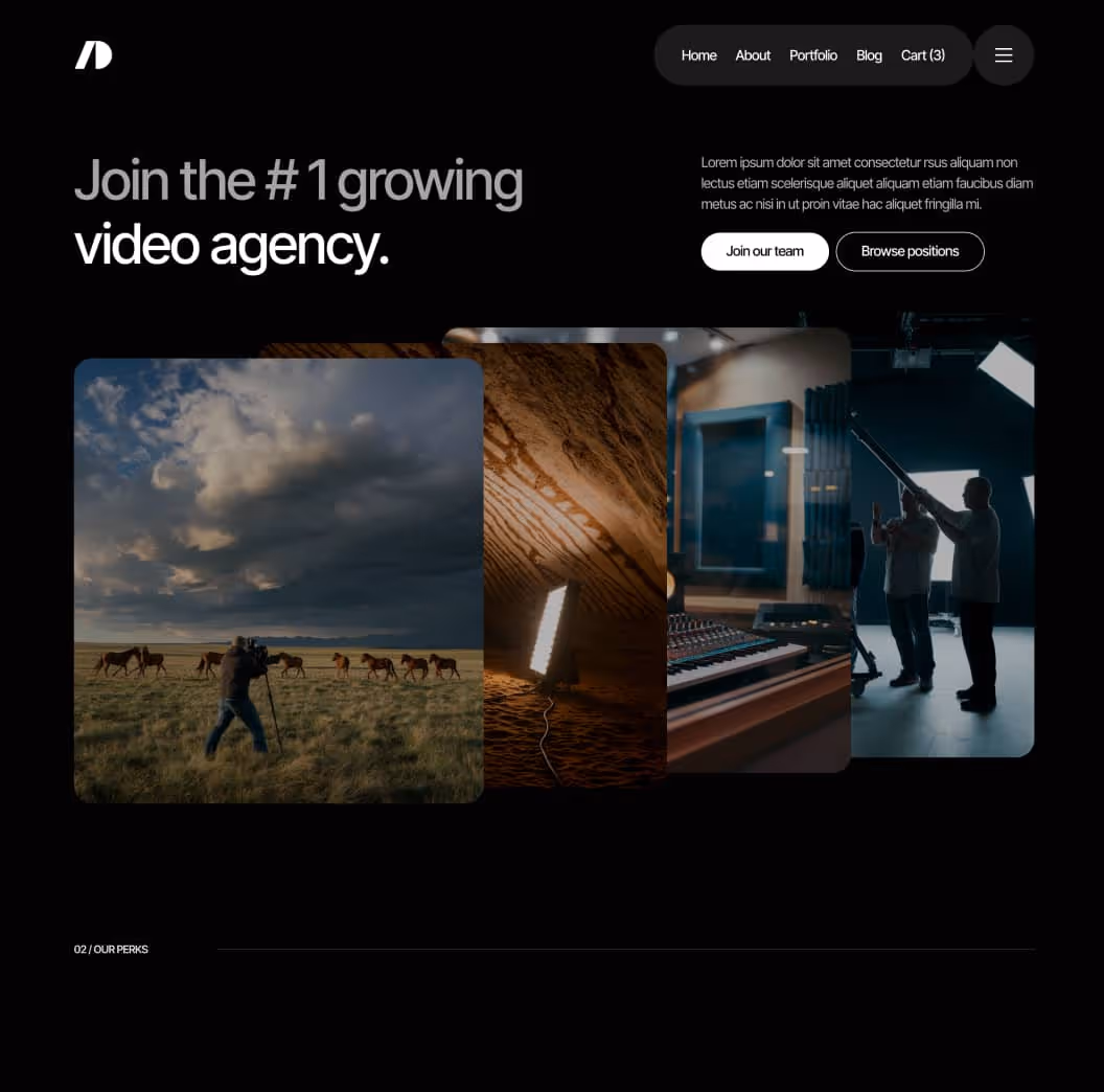 Cinemaflow - Careers Page - Ultimate Video Agency Webflow Template
