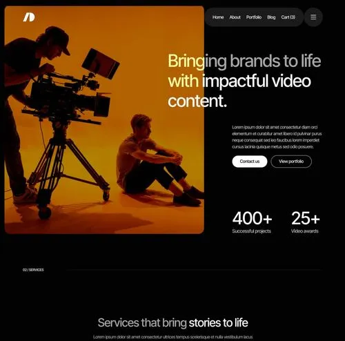 Cinemaflow - Home V3 Page - Ultimate Video Agency Webflow Template