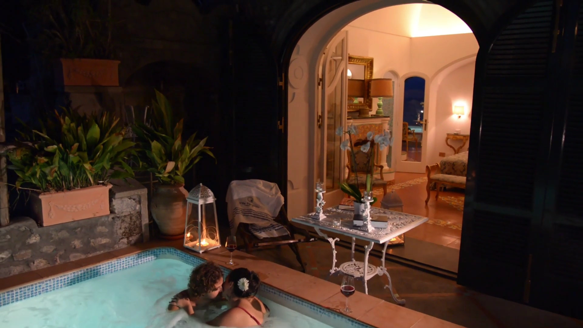 Elegant honeymoon suite at Villa Fiorentino, showcasing the resort's timeless hospitality