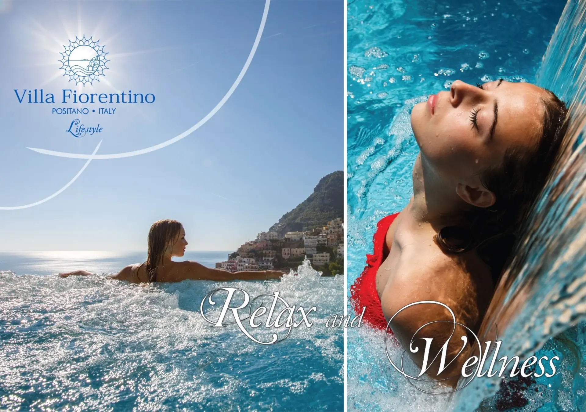 A family-friendly pool terrace at Villa Fiorentino, ideal for a holiday with children on the Amalfi Coast