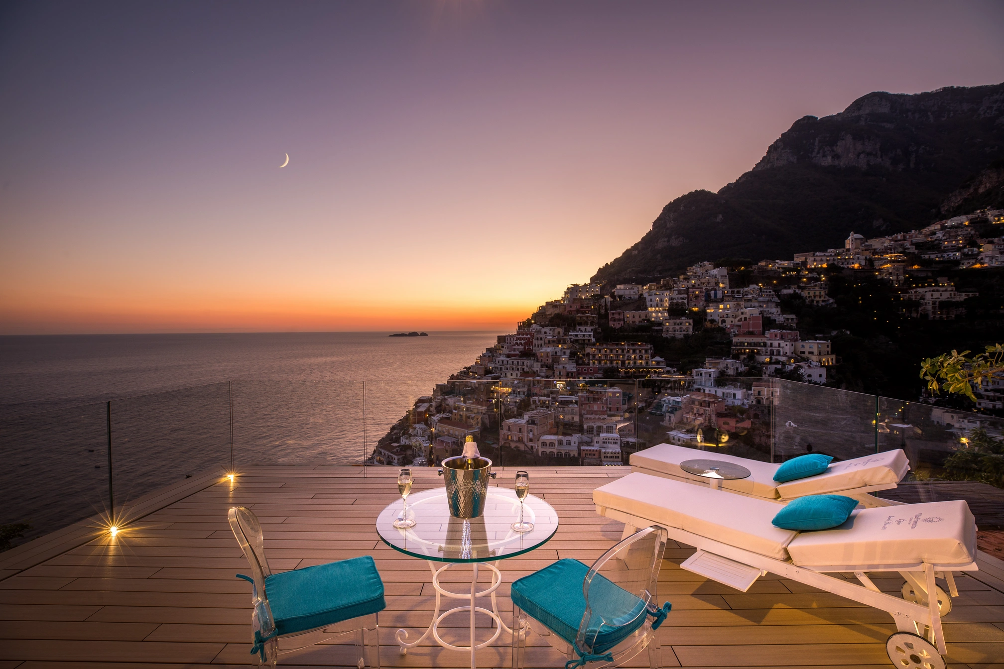 Positano coastal lifestyle view from Villa Fiorentino, base for Pompeii tours