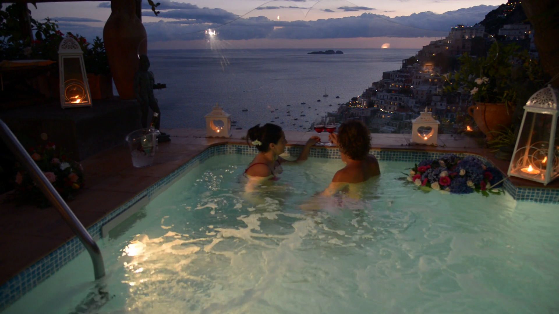 Villa Fiorentino's Honeymoon Suite, with private terrace overlooking the Amalfi Coast