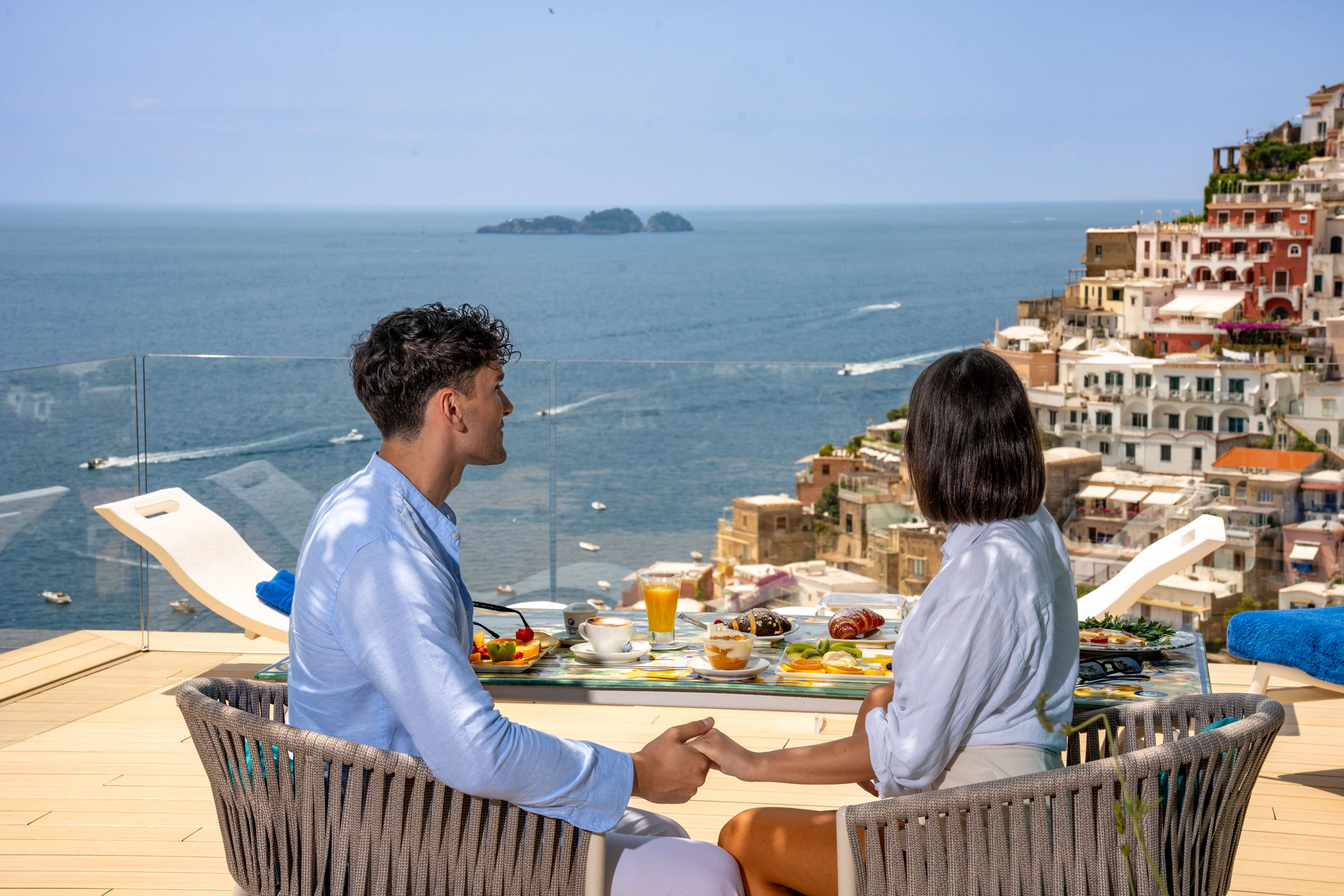 Private terrace breakfast the morning after a romantic celebration at Villa Fiorentino
