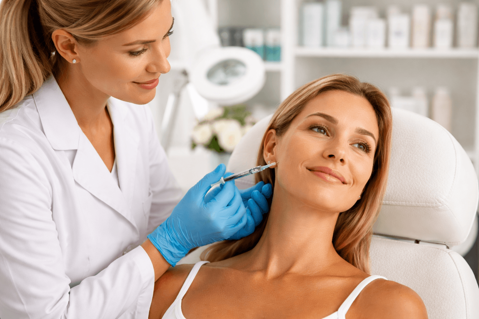 Licensed provider performing a HydraFacial treatment at Vitalize Wellness in Cary, North Carolina