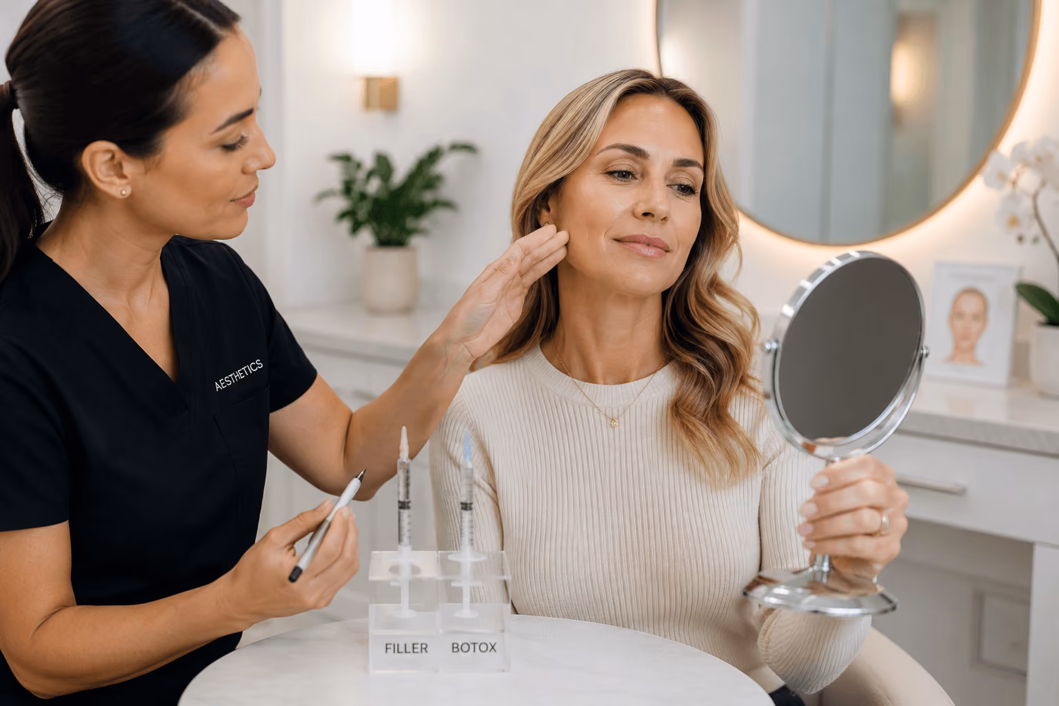 Comparison of fillers Botox and Sculptra treatments in Cary, North Carolina
