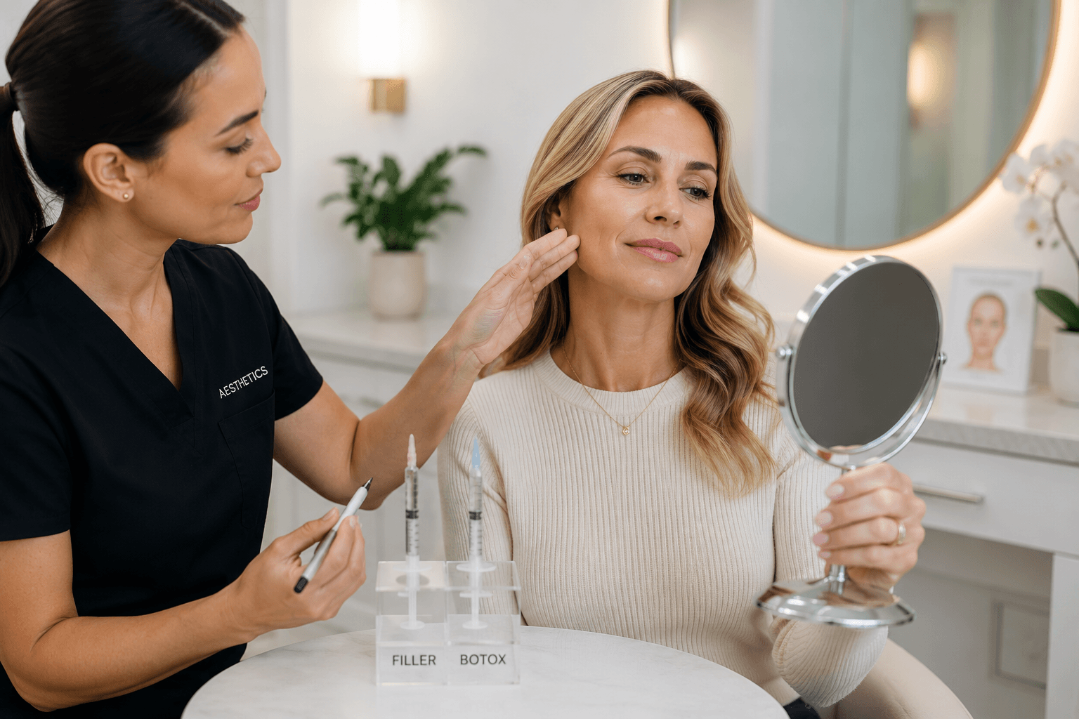 Comparison of fillers Botox and Sculptra treatments in Cary, North Carolina