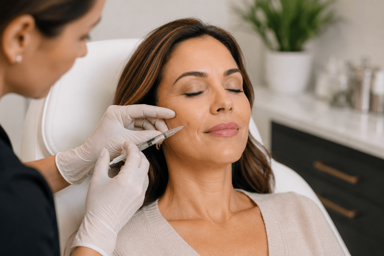Dermal filler treatment for facial volume restoration in Cary, North Carolina