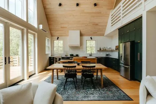 beautiful kitchen area in a modern rustic house