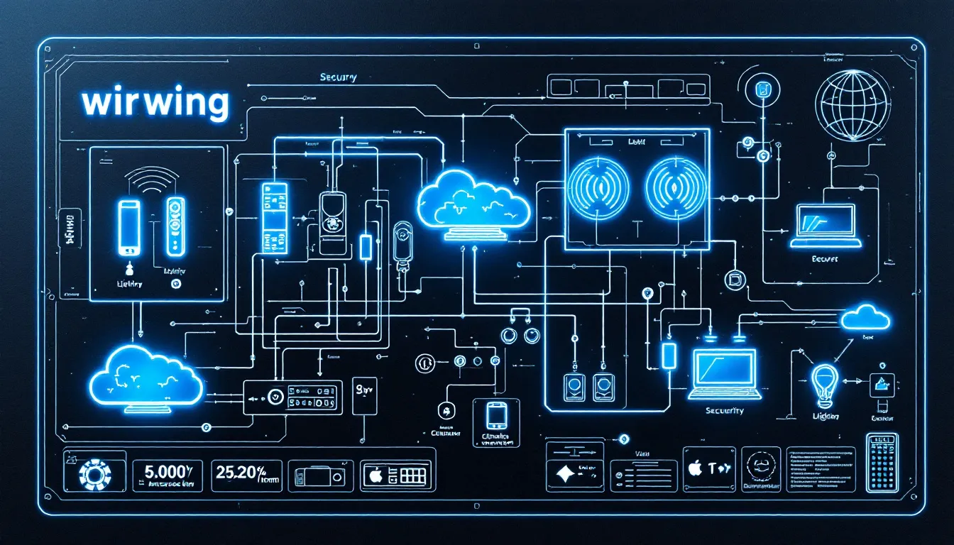 A planning board with smart home wiring layout sketches.