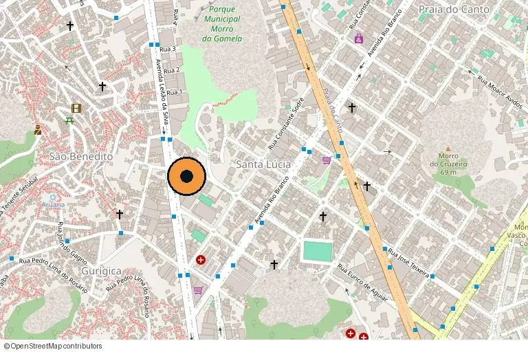 Mapa: Centro de Convenções de Vitória, Santa Lúcia