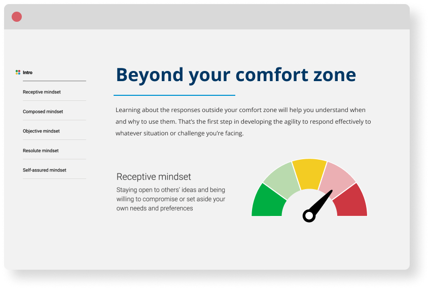Sample Everything DiSC Agile EQ Beyond Your Comfort Zone profile