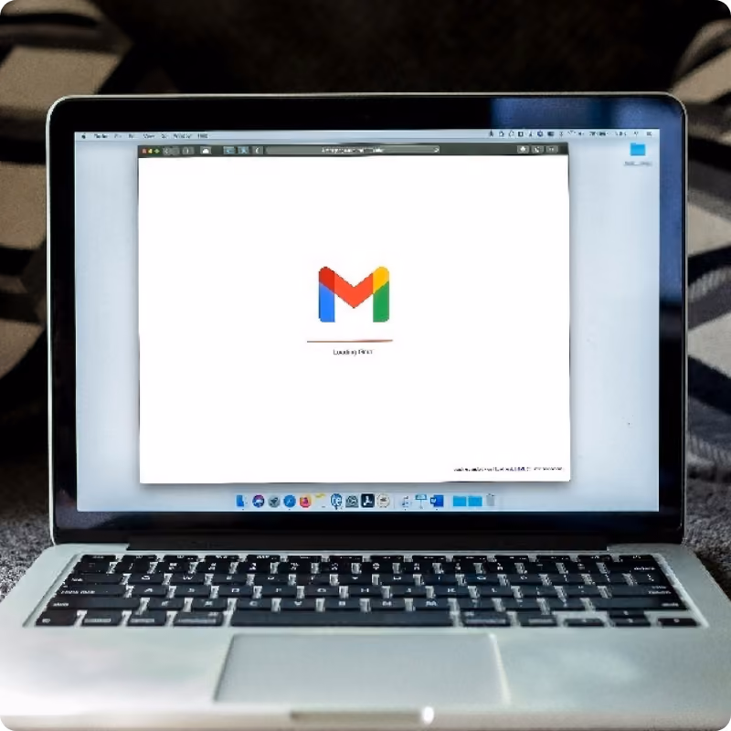 A laptop with email open for marketing