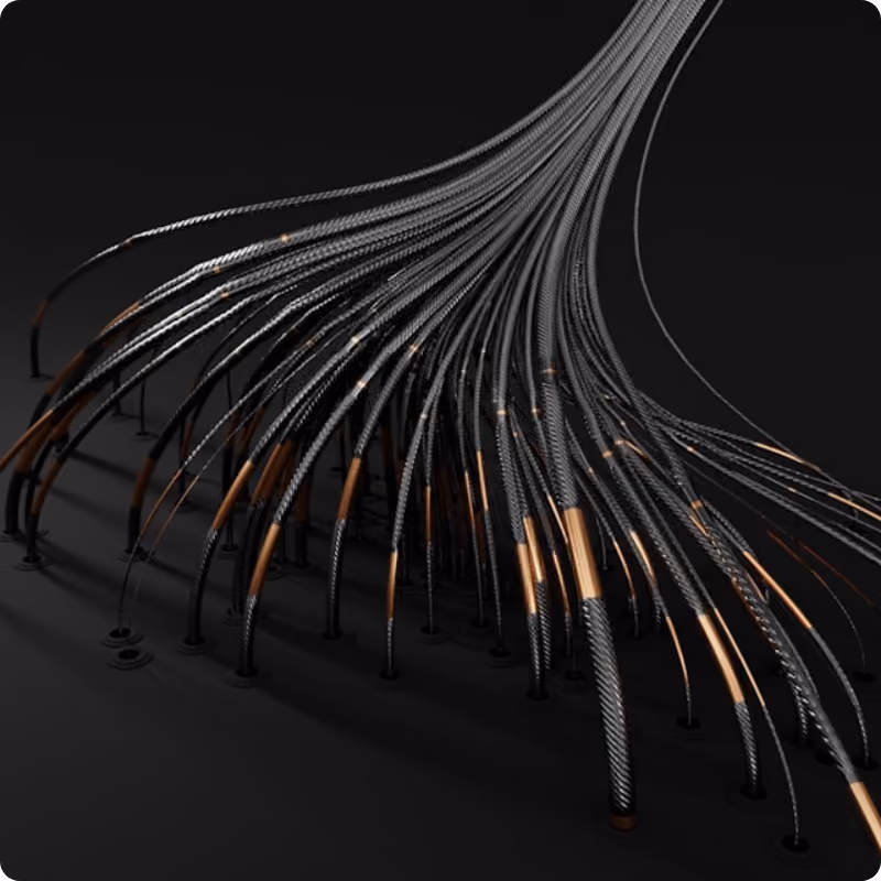Marketing analytics and reporting visualization showing data flow and performance insights