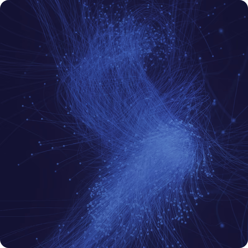 Abstract digital data visualization representing PPC advertising performance and analytics