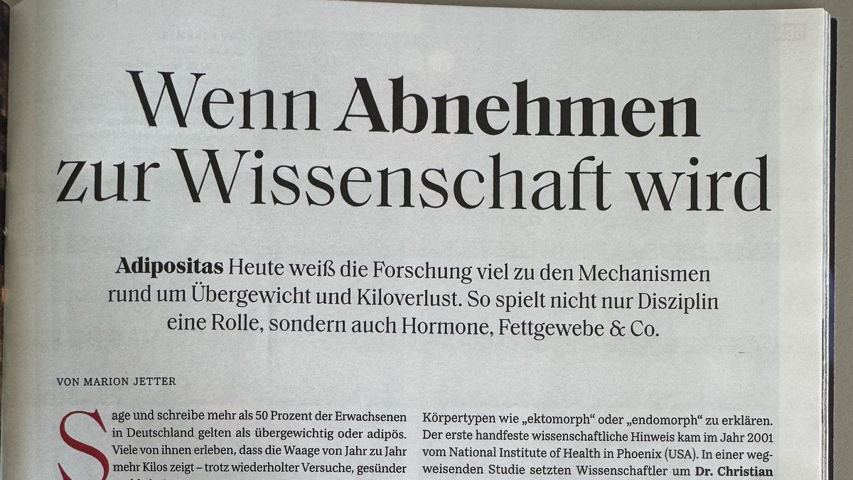 BUNTE 31/2026 Artikel Wenn Abnehmen zur Wissenschaft wird