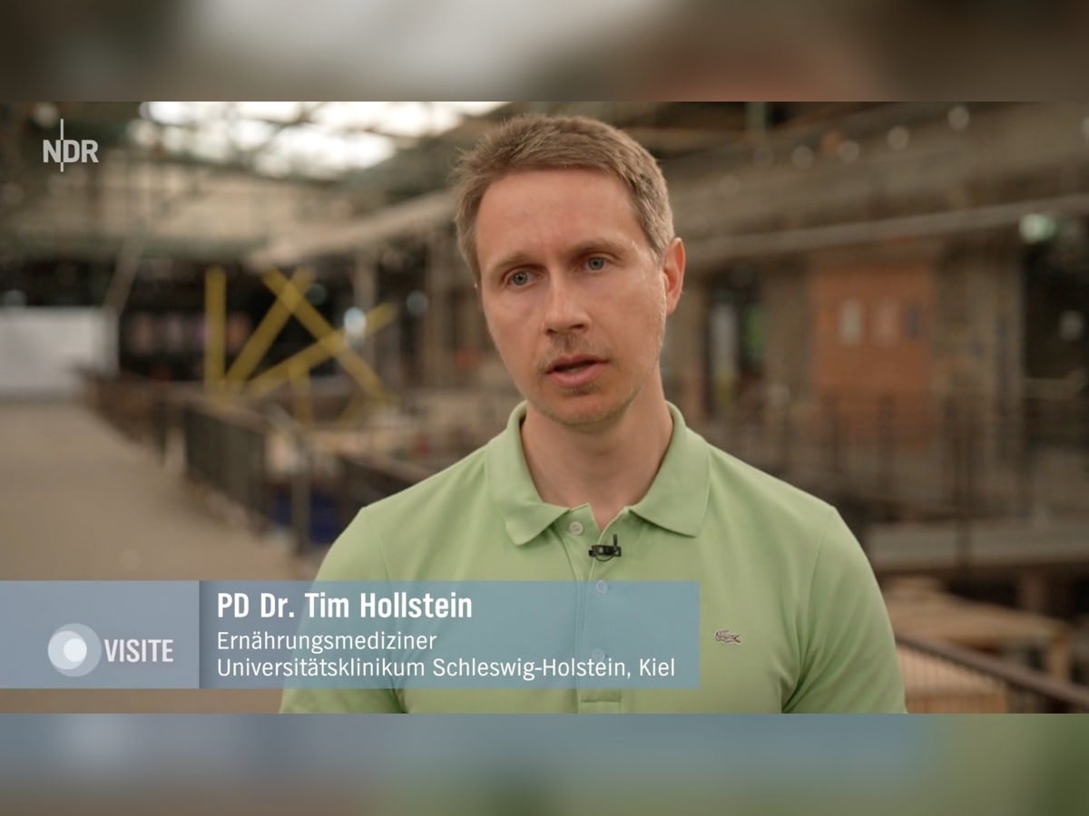 Tim Hollstein in der NDR Visite Sendung zu Getränken bei Hitze