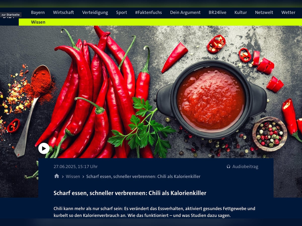 Audiobeitrag: Scharf essen, schneller verbrennen – Chili als Kalorienkiller