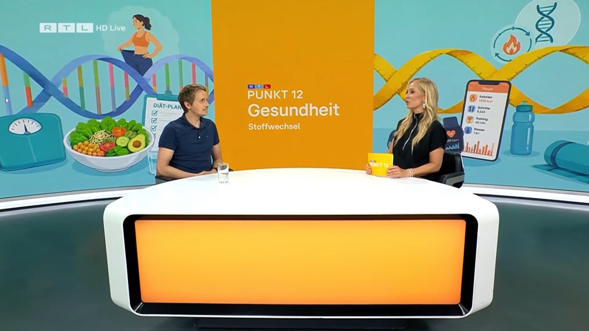 Dr. Tim Hollstein bei RTL Punkt 12 zum Thema Stoffwechsel
