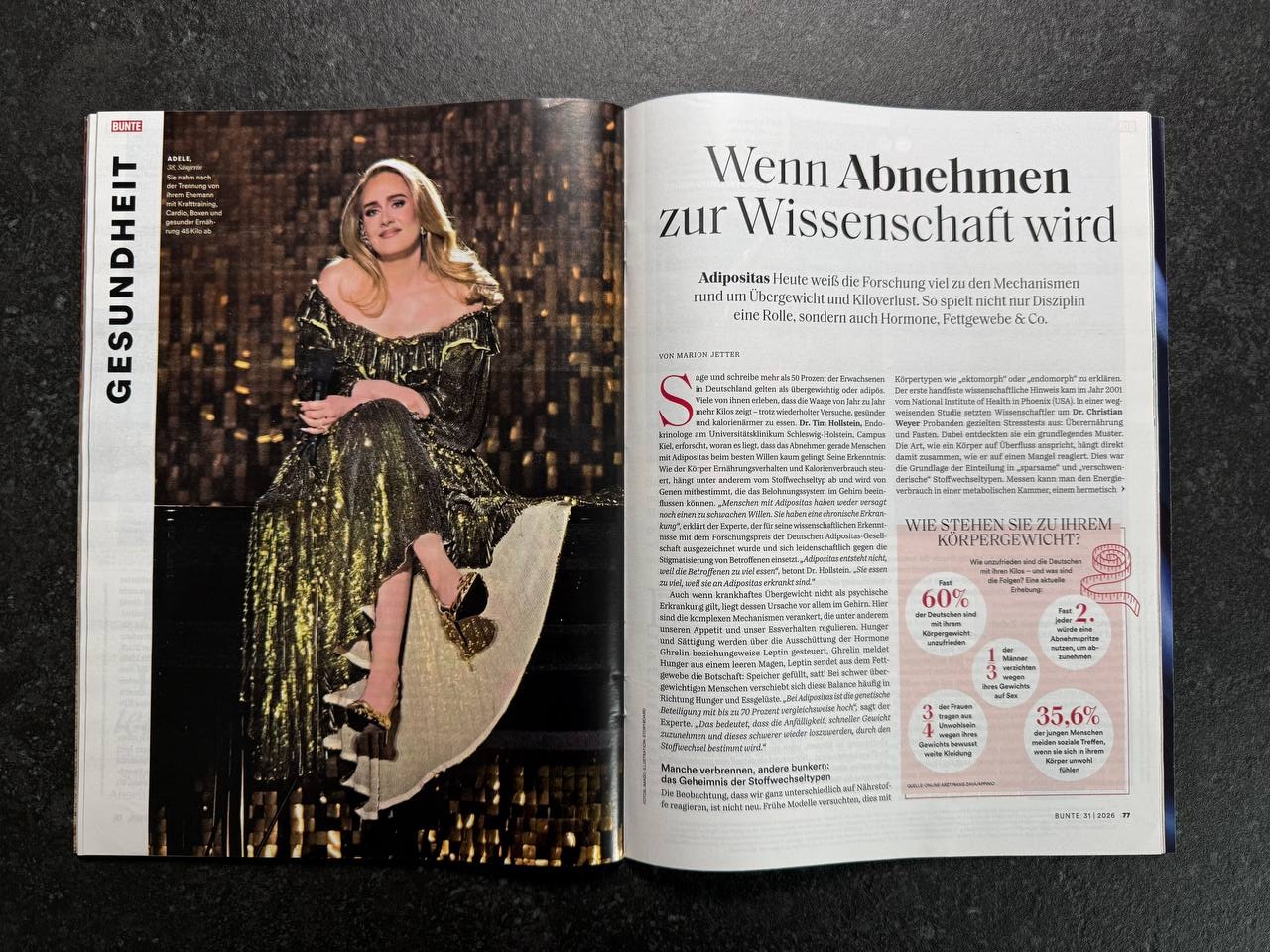 BUNTE 31/2026 Artikel Wenn Abnehmen zur Wissenschaft wird