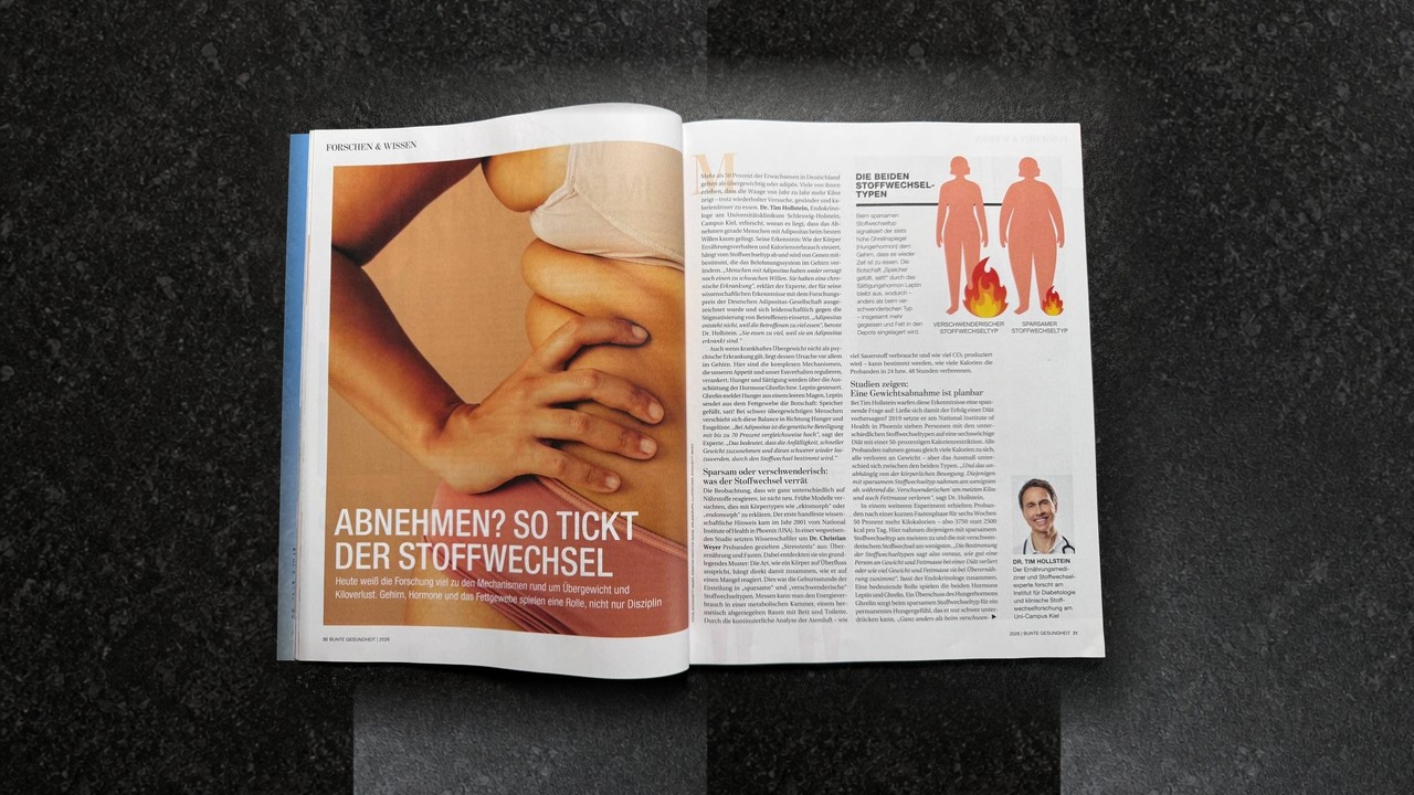 Artikelaufmacher in BUNTE Gesundheit mit dem Titel Abnehmen? So tickt der Stoffwechsel