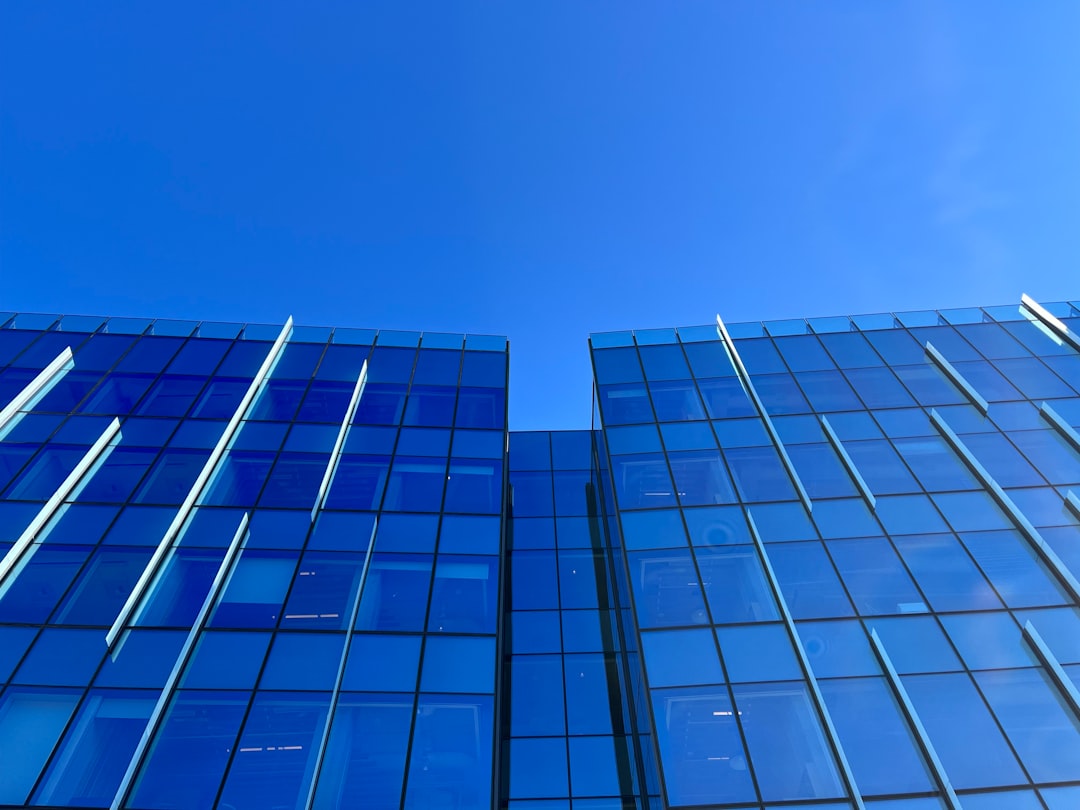 modern commercial building exterior in Redmond, OR during a crisp, sunny winter day - commercial heating maintenance in redmond, or