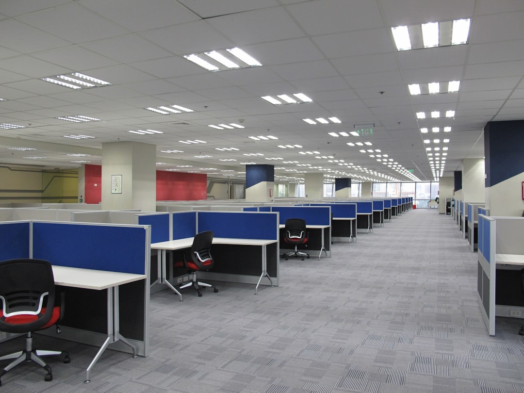 Commercial office interior in winter - commercial heating in redmond, or