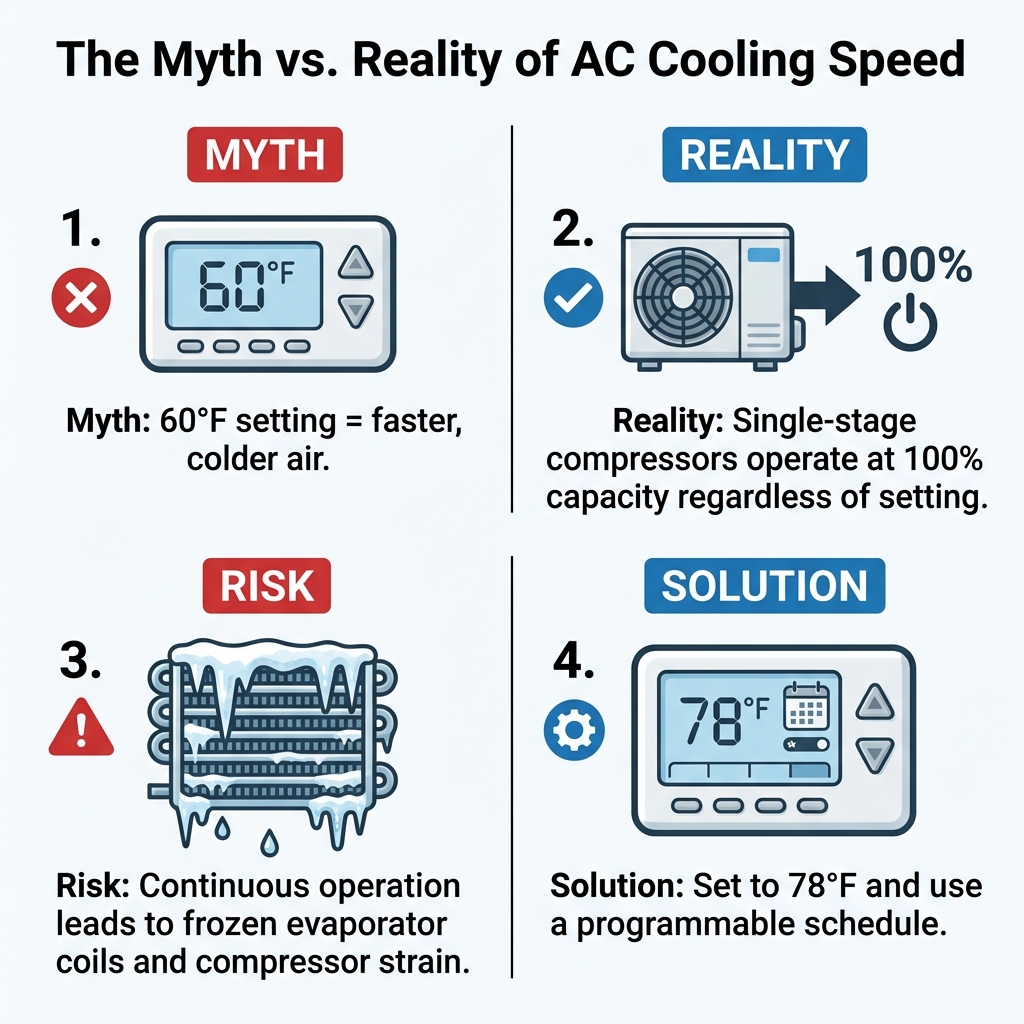 The Myth vs. Reality of AC Cooling Speed