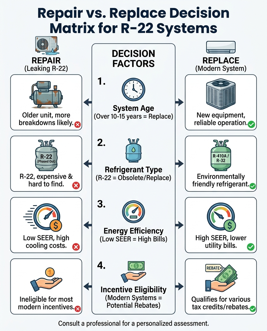 Repair vs. Replace Decision Matrix for R-22 Systems