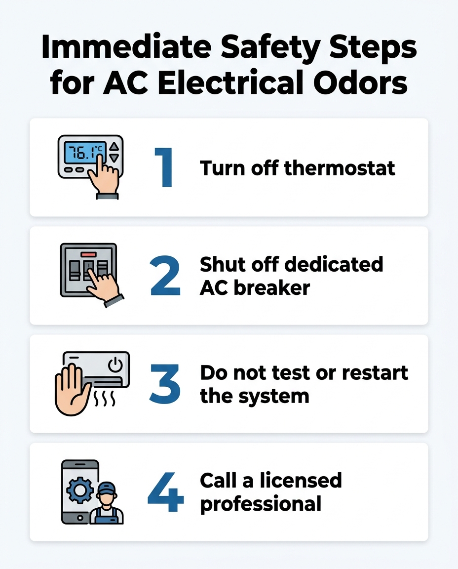 Immediate Safety Steps for AC Electrical Odors