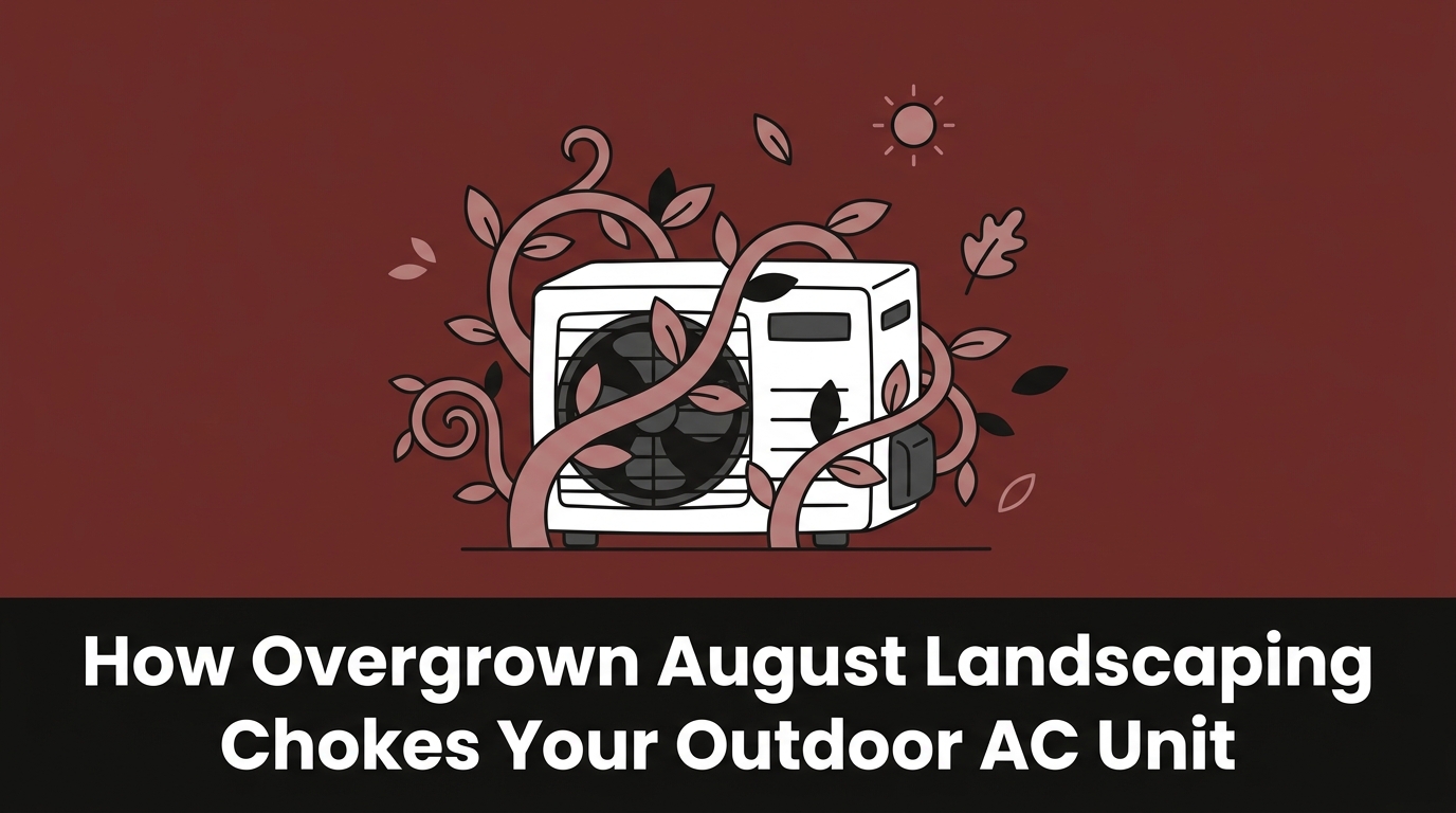 How Overgrown August Landscaping Chokes Your Outdoor AC Unit
