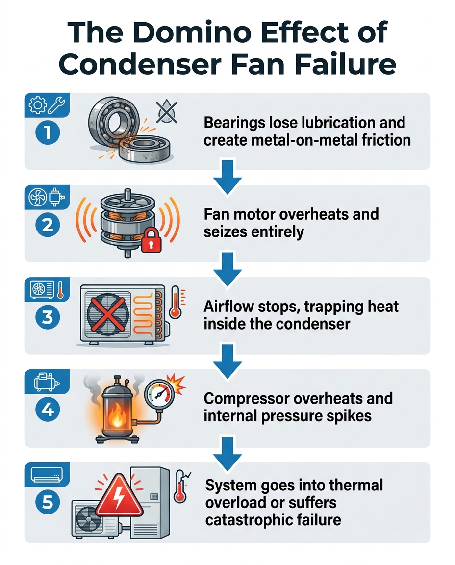 The Domino Effect of Condenser Fan Failure